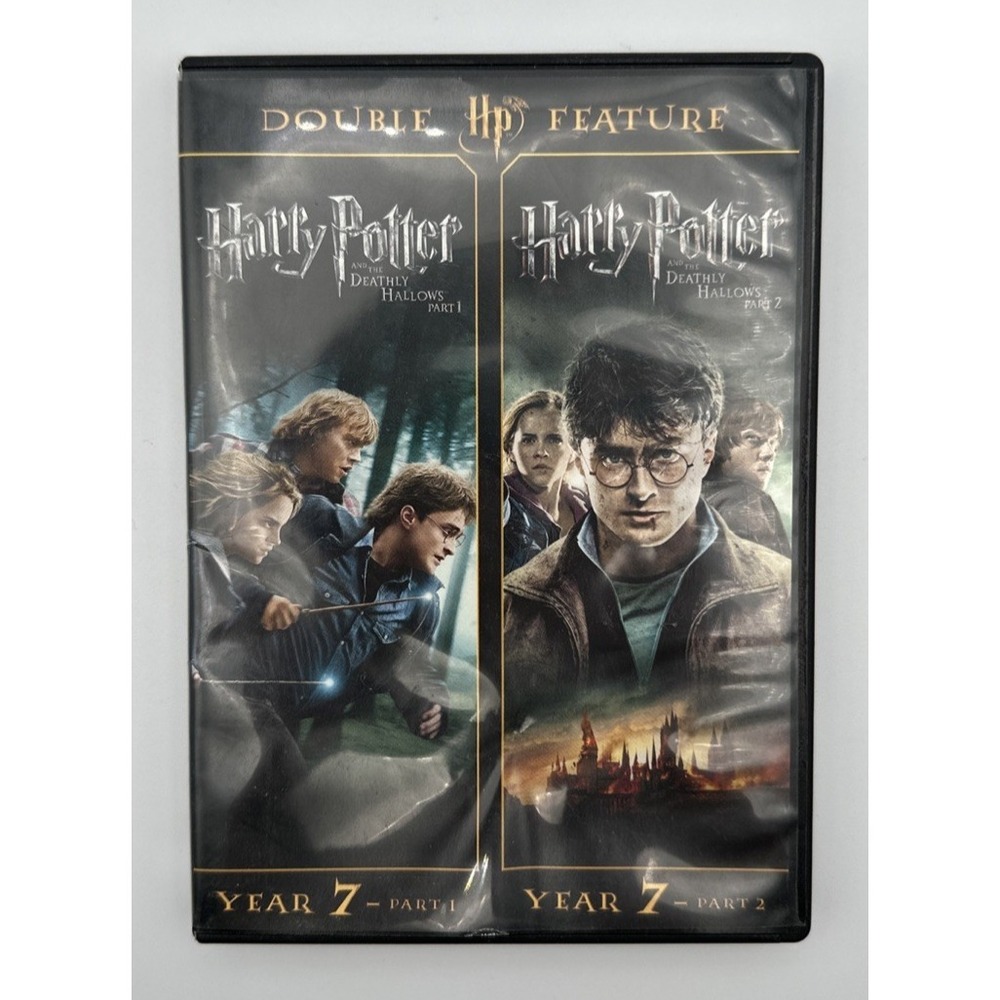 Harry Potter Year 7 Double Feature Deathly‎ Hollows Part 1 & 2 2012 DVD Untested